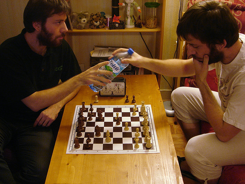 No matter how much you enjoy it, eventually you will have to find someone besides yourself to play chess with.